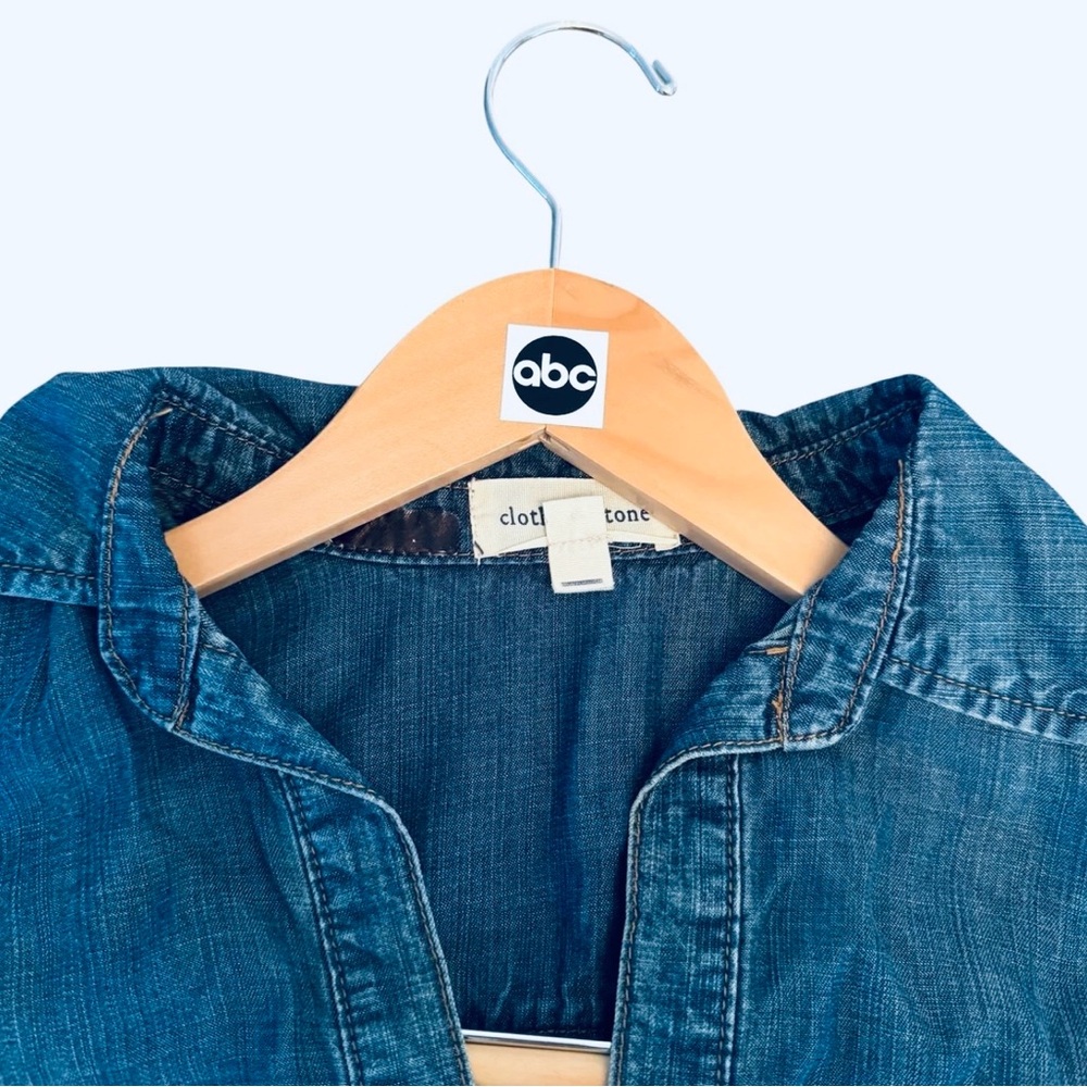 Movie and TV Clothes xs SCREEN-USED 2010s anthropologie cloth & stone blue denim